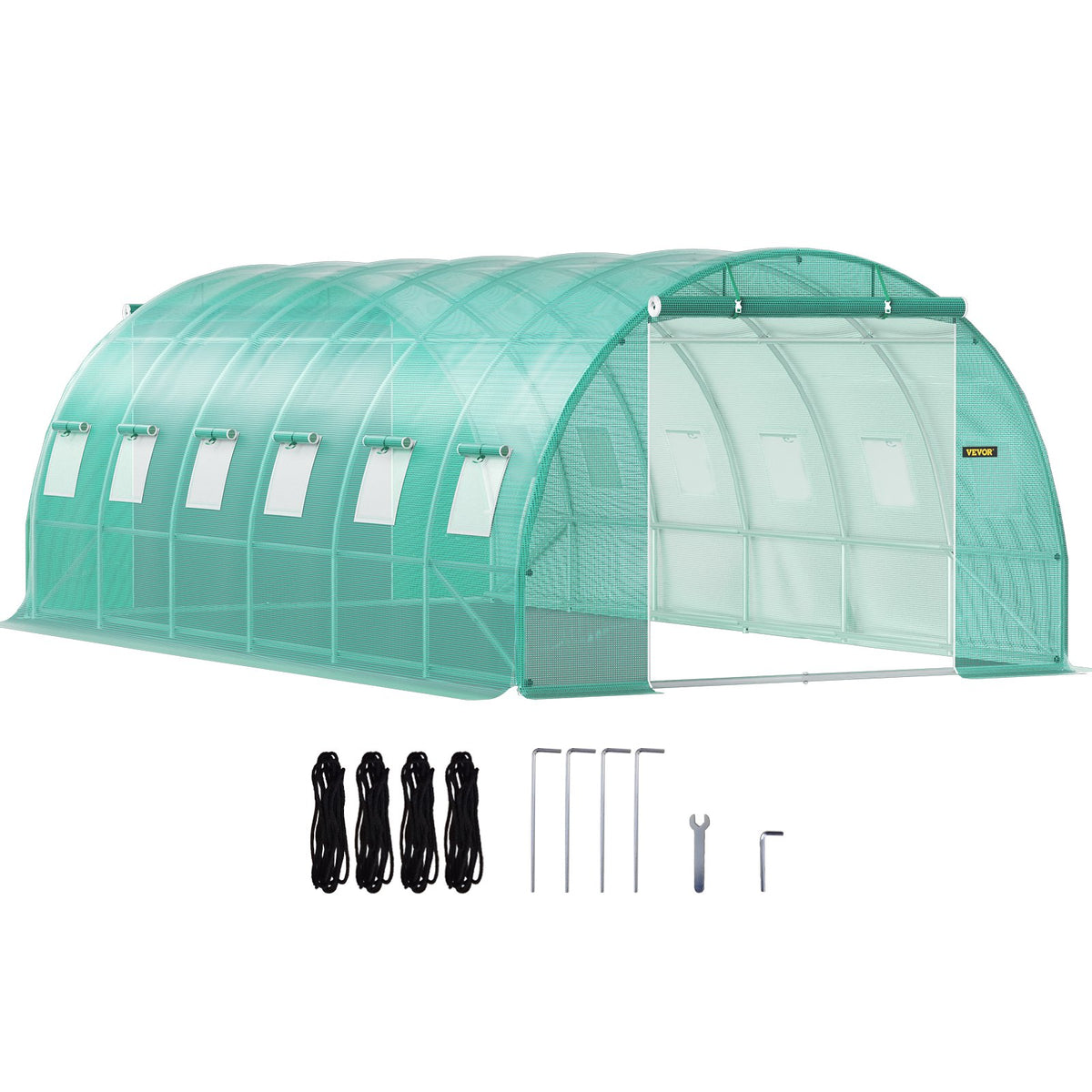 20 x 10 ft Walk-In Tunnel Greenhouse with Galvanized Frame product image 6