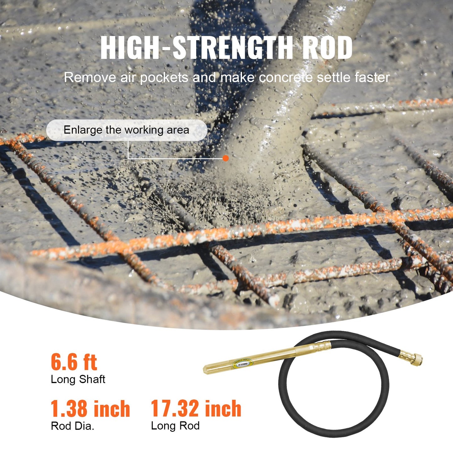 AS Equipment Handheld Concrete Vibrator 800W