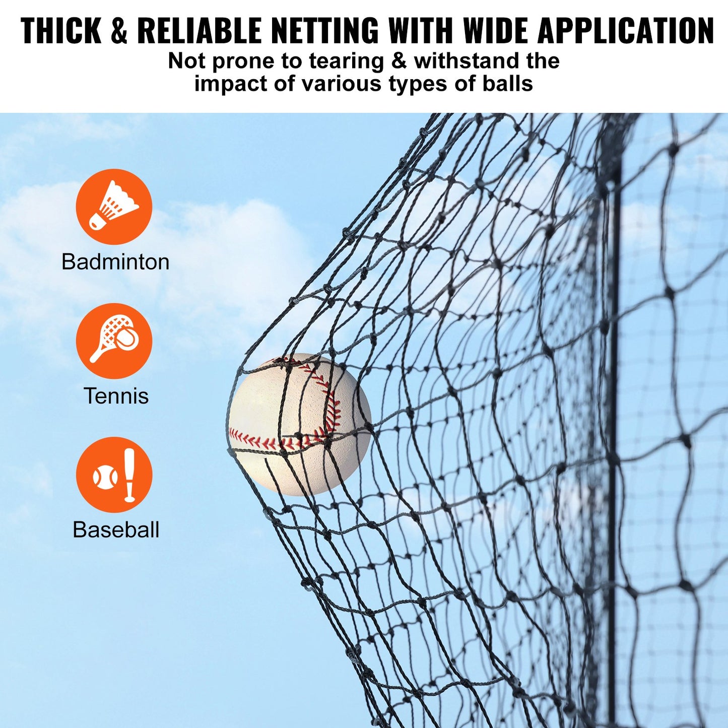 AS Equipment 35FT Baseball Batting Cage Net