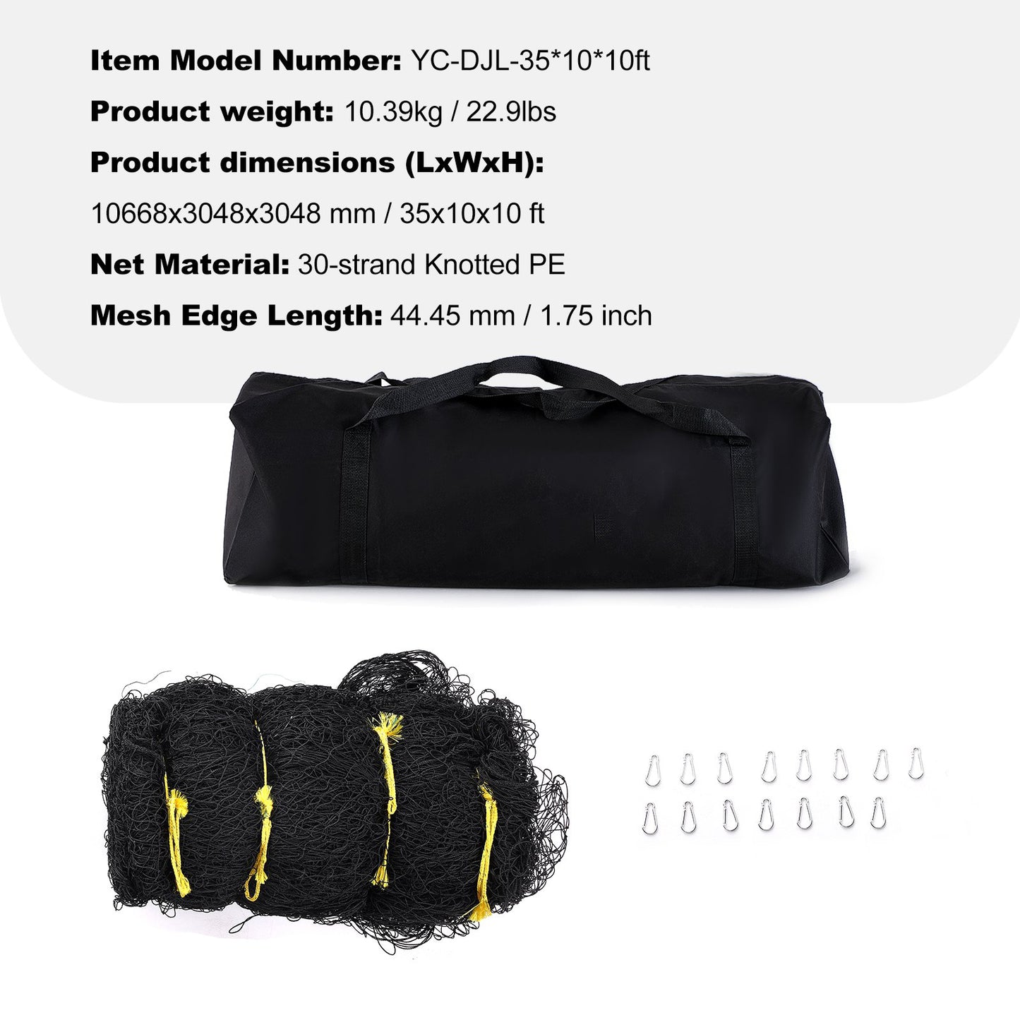 AS Equipment 35FT Baseball Batting Cage Net