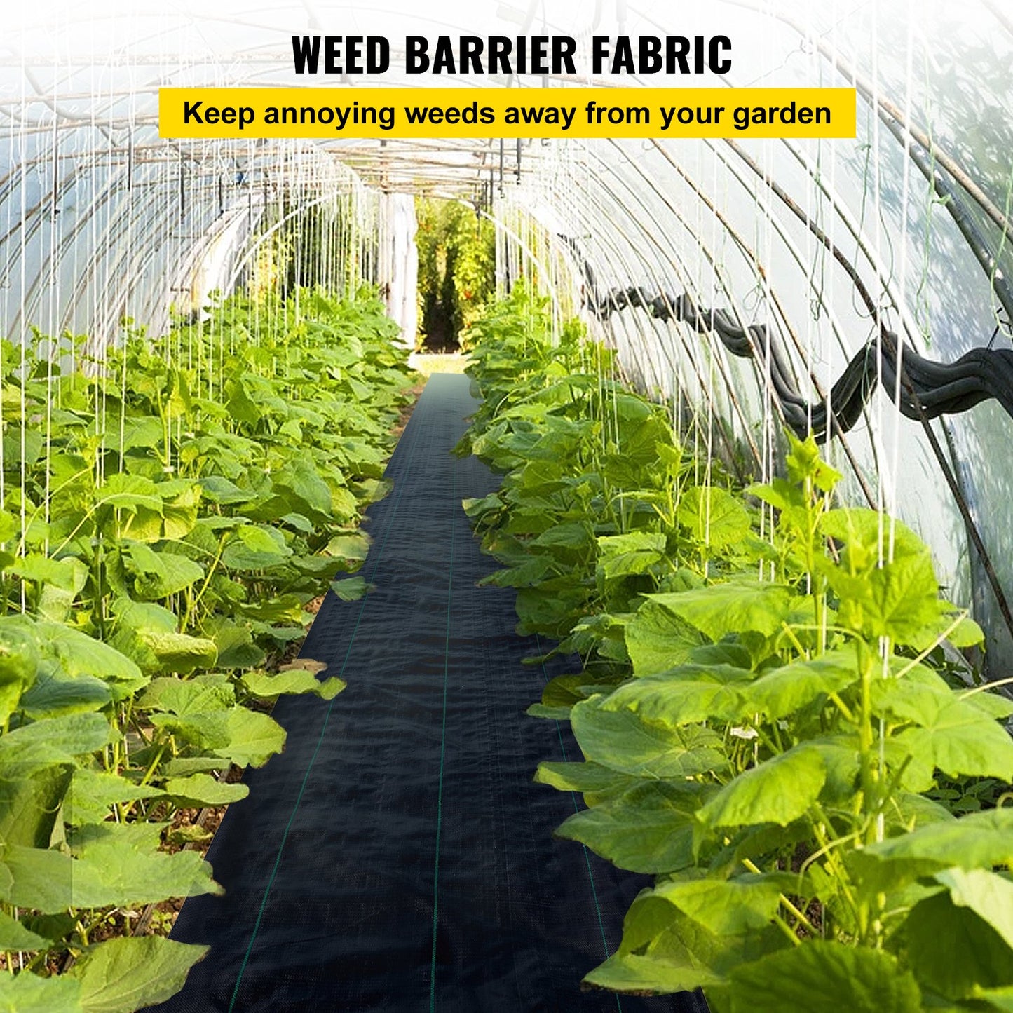AS Equipment heavy duty weed barrier fabric roll 6ft x 300ft for garden landscaping