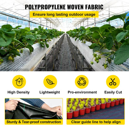AS Equipment heavy duty weed barrier fabric roll 6ft x 300ft for garden landscaping