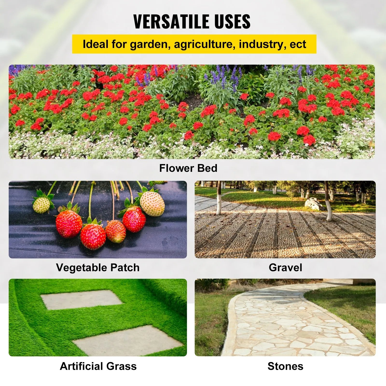 AS Equipment heavy duty weed barrier fabric roll 6ft x 300ft for garden landscaping