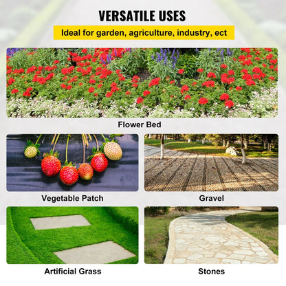 AS Equipment heavy duty weed barrier fabric roll 6ft x 300ft for garden landscaping